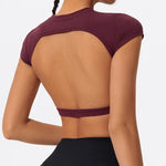 Camiseta Deportiva de Yoga sin Espalda