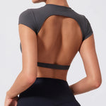 Camiseta Deportiva de Yoga sin Espalda